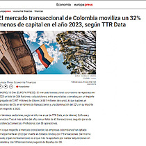 El mercado transaccional de Colombia moviliza un 32% menos de capital en el ao 2023, segn TTR Data